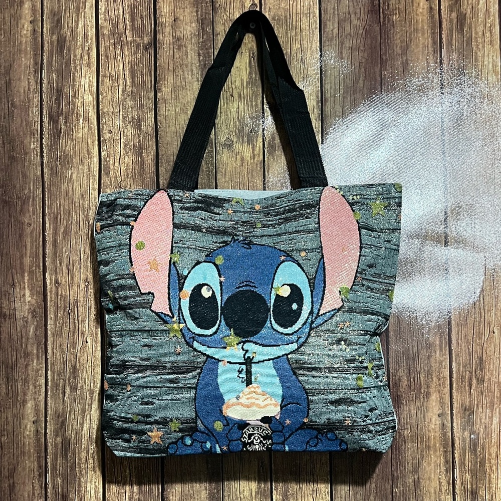 Blue and Pink Character Tote Bag